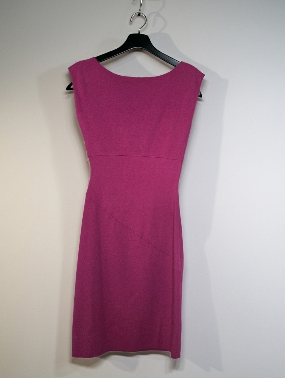 NWT Diane Von Furstenberg Bright Pink Cocktail dress w cinched waist, Size 4 - Picture 6 of 9